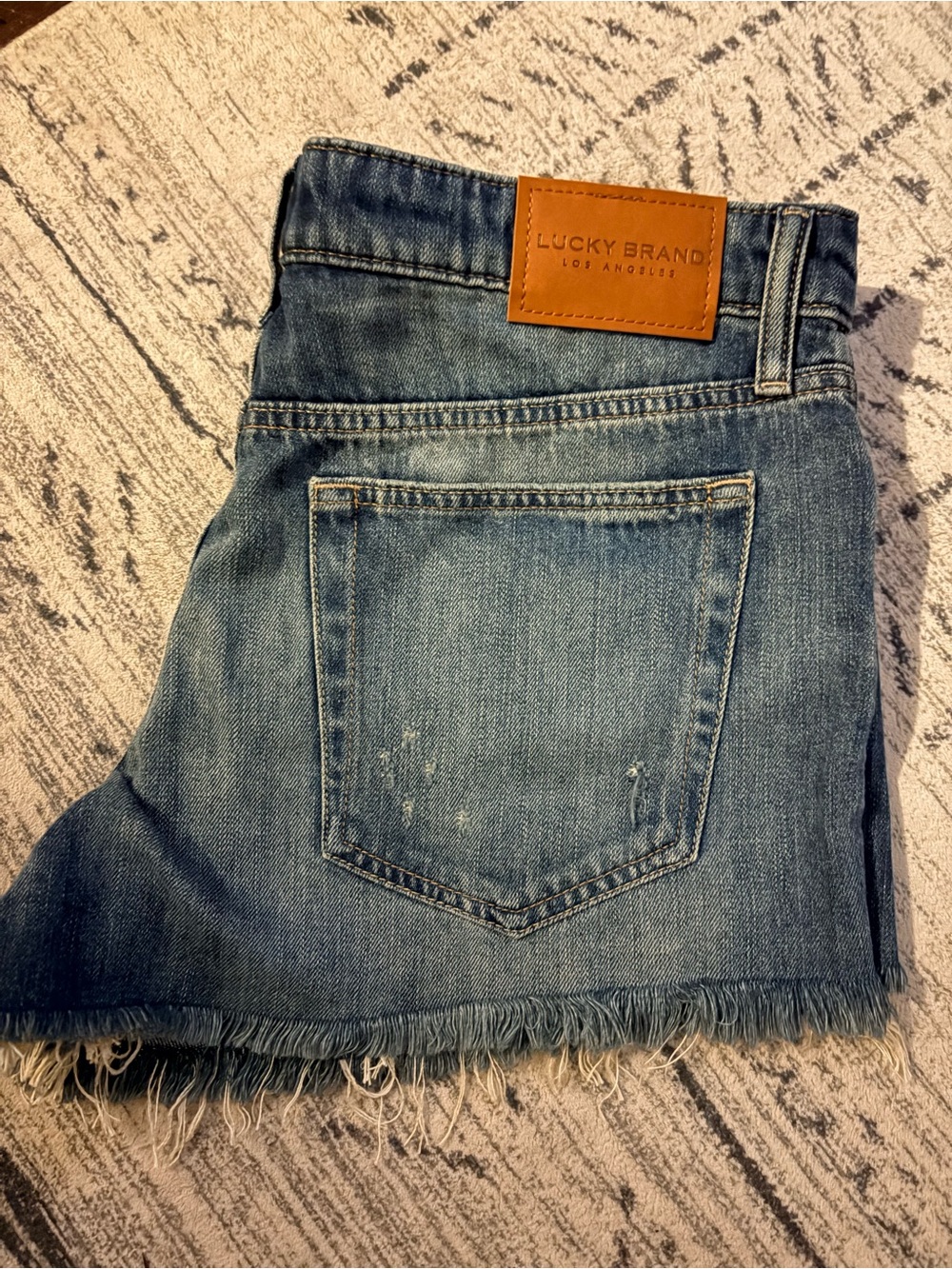 Lucky Brand Blue Denim Cutoff Shorts - Medium Wash